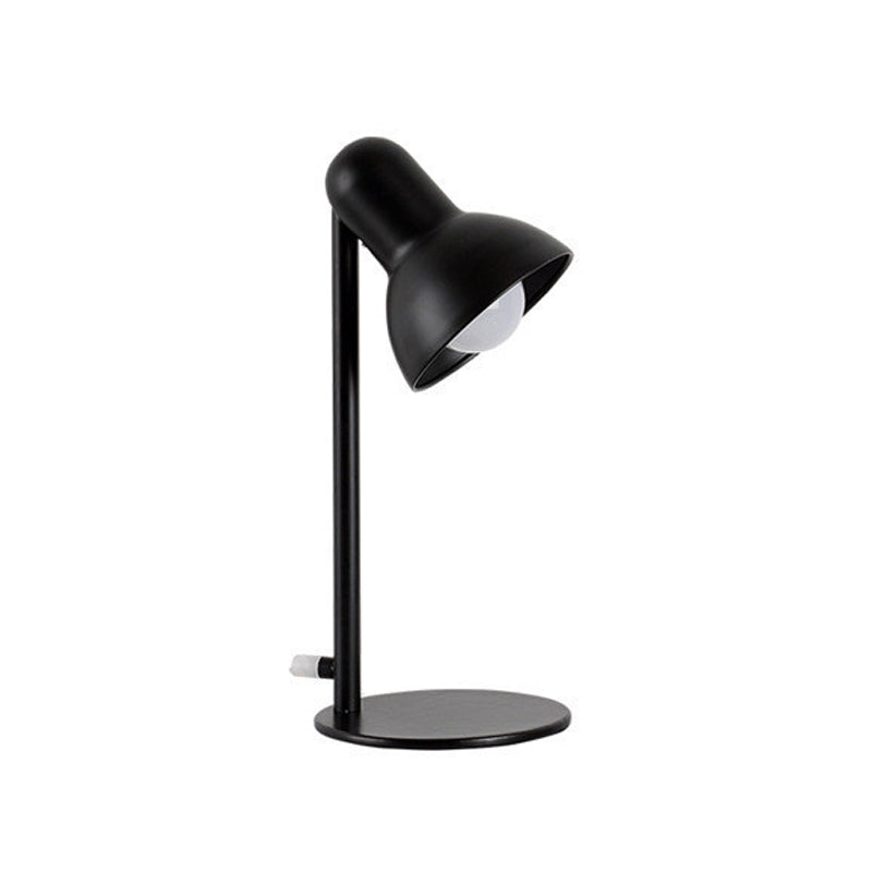 Black/White Dome Shade Desk Lamp Loft Stylish Metal 1 Bulb Bedside Mini Standing Desk Lighting Clearhalo 'Desk Lamps' 'Lamps' Lighting' 773209