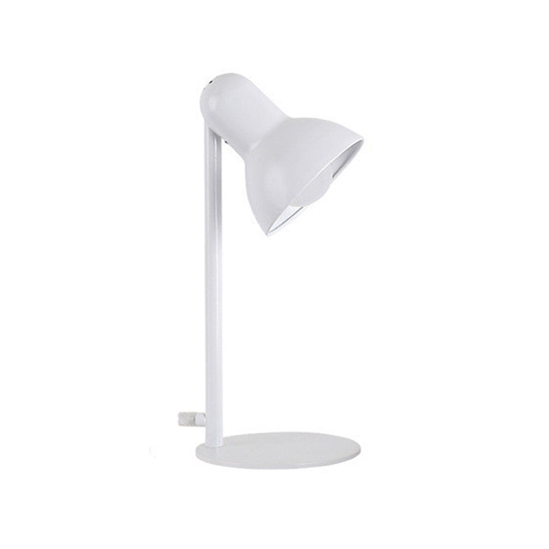 Black/White Dome Shade Desk Lamp Loft Stylish Metal 1 Bulb Bedside Mini Standing Desk Lighting Clearhalo 'Desk Lamps' 'Lamps' Lighting' 773213