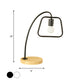 Metallic Frame Table Lighting with Trapezoid Shape Industrial Style 1 Light Bedroom Standing Lighting in Black/White Clearhalo 'Lamps' 'Table Lamps' Lighting' 773234