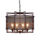 Metal Mesh Drum Chandelier Lighting Rustic Loft Multi Light Farmhouse Hanging Lamp in Rust Clearhalo 'Cast Iron' 'Ceiling Lights' 'Chandeliers' 'Industrial Chandeliers' 'Industrial' 'Metal' 'Middle Century Chandeliers' 'Rustic Chandeliers' 'Tiffany' Lighting' 773324