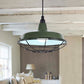 Barn Indoor Hanging Ceiling Light with Wire Guard Farmhouse Metal 1 Light Green/Red Pendant Light Clearhalo 'Art Deco Pendants' 'Cast Iron' 'Ceiling Lights' 'Ceramic' 'Crystal' 'Industrial Pendants' 'Industrial' 'Metal' 'Middle Century Pendants' 'Pendant Lights' 'Pendants' 'Tiffany' Lighting' 773328