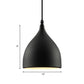 6.5"/10" Dia Dome Metal Hanging Ceiling Light Industrial 1 Light Restaurant Pendant Light in Black Clearhalo 'Ceiling Lights' 'Modern Pendants' 'Modern' 'Pendant Lights' 'Pendants' Lighting' 773416