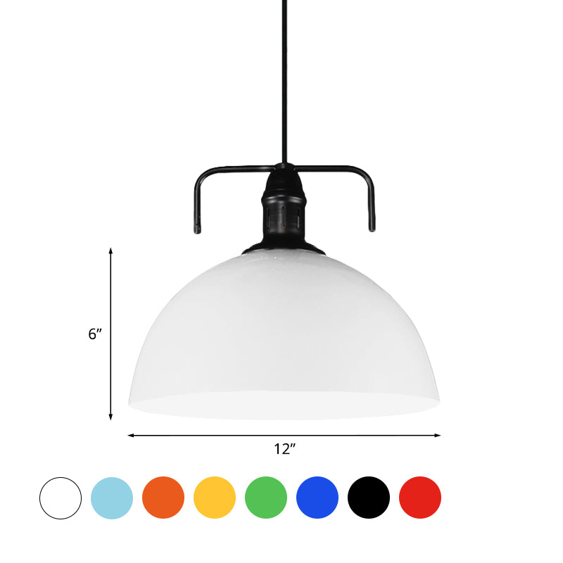 12"/14"/16" Wide 1 Light Metal Pendant Light Vintage Blue/Green Indoor Hanging Ceiling Light with Cord Clearhalo 'Art Deco Pendants' 'Black' 'Cast Iron' 'Ceiling Lights' 'Ceramic' 'Crystal' 'Industrial Pendants' 'Industrial' 'Metal' 'Middle Century Pendants' 'Pendant Lights' 'Pendants' 'Rustic Pendants' 'Tiffany' Lighting' 773522