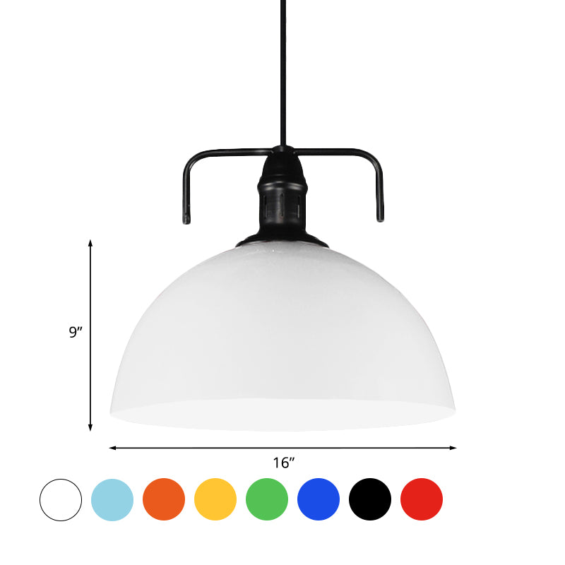 12"/14"/16" Wide 1 Light Metal Pendant Light Vintage Blue/Green Indoor Hanging Ceiling Light with Cord Clearhalo 'Art Deco Pendants' 'Black' 'Cast Iron' 'Ceiling Lights' 'Ceramic' 'Crystal' 'Industrial Pendants' 'Industrial' 'Metal' 'Middle Century Pendants' 'Pendant Lights' 'Pendants' 'Rustic Pendants' 'Tiffany' Lighting' 773524