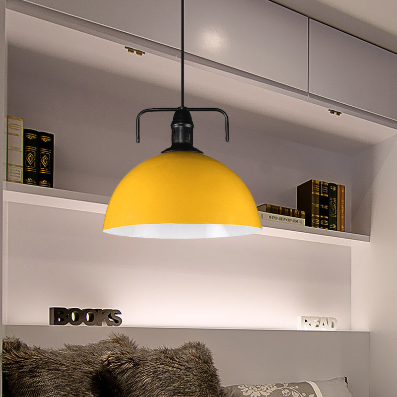 12"/14"/16" Wide 1 Light Metal Pendant Light Vintage Blue/Green Indoor Hanging Ceiling Light with Cord Clearhalo 'Art Deco Pendants' 'Black' 'Cast Iron' 'Ceiling Lights' 'Ceramic' 'Crystal' 'Industrial Pendants' 'Industrial' 'Metal' 'Middle Century Pendants' 'Pendant Lights' 'Pendants' 'Rustic Pendants' 'Tiffany' Lighting' 773534