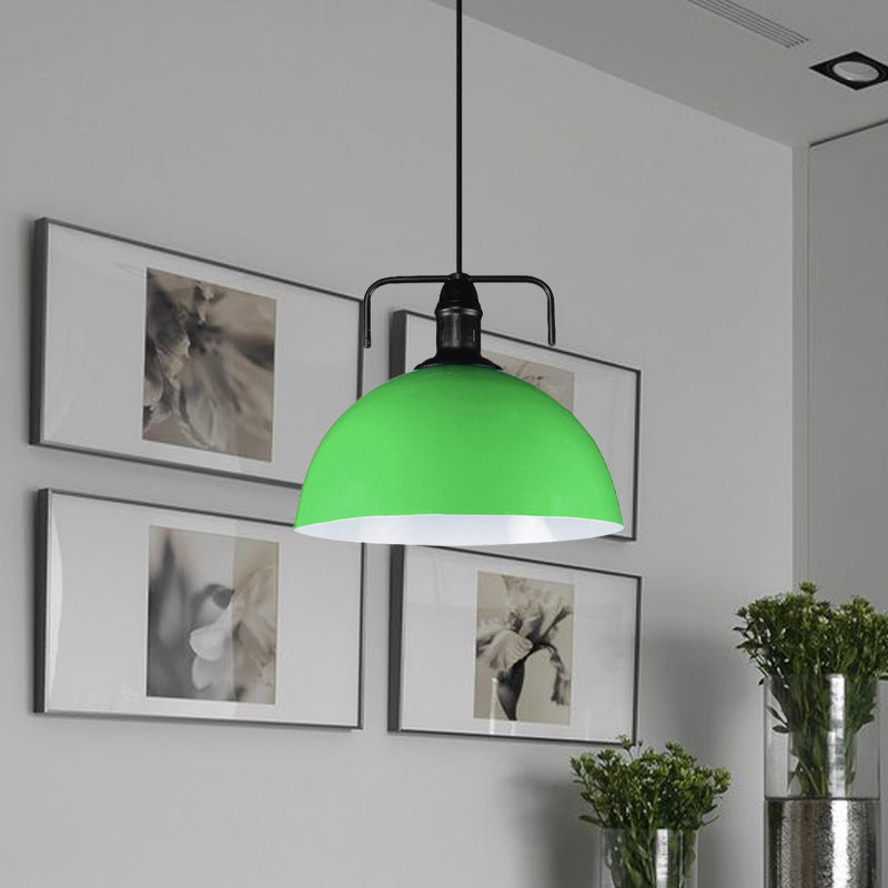 12"/14"/16" Wide 1 Light Metal Pendant Light Vintage Blue/Green Indoor Hanging Ceiling Light with Cord Clearhalo 'Art Deco Pendants' 'Black' 'Cast Iron' 'Ceiling Lights' 'Ceramic' 'Crystal' 'Industrial Pendants' 'Industrial' 'Metal' 'Middle Century Pendants' 'Pendant Lights' 'Pendants' 'Rustic Pendants' 'Tiffany' Lighting' 773538