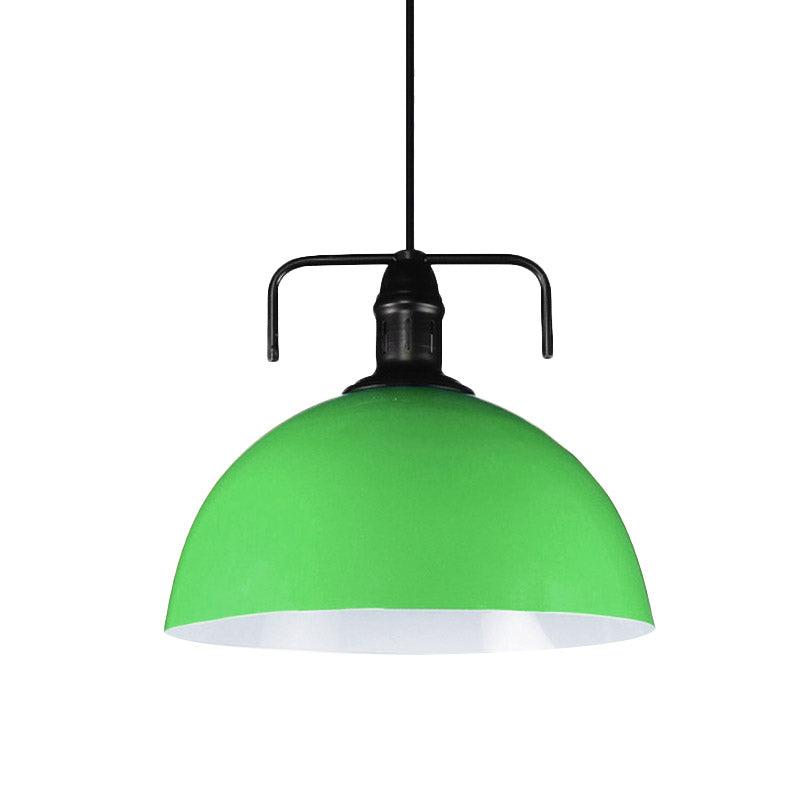 12"/14"/16" Wide 1 Light Metal Pendant Light Vintage Blue/Green Indoor Hanging Ceiling Light with Cord Clearhalo 'Art Deco Pendants' 'Black' 'Cast Iron' 'Ceiling Lights' 'Ceramic' 'Crystal' 'Industrial Pendants' 'Industrial' 'Metal' 'Middle Century Pendants' 'Pendant Lights' 'Pendants' 'Rustic Pendants' 'Tiffany' Lighting' 773540