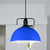 12"/14"/16" Wide 1 Light Metal Pendant Light Vintage Blue/Green Indoor Hanging Ceiling Light with Cord Dark Blue Clearhalo 'Art Deco Pendants' 'Black' 'Cast Iron' 'Ceiling Lights' 'Ceramic' 'Crystal' 'Industrial Pendants' 'Industrial' 'Metal' 'Middle Century Pendants' 'Pendant Lights' 'Pendants' 'Rustic Pendants' 'Tiffany' Lighting' 773541