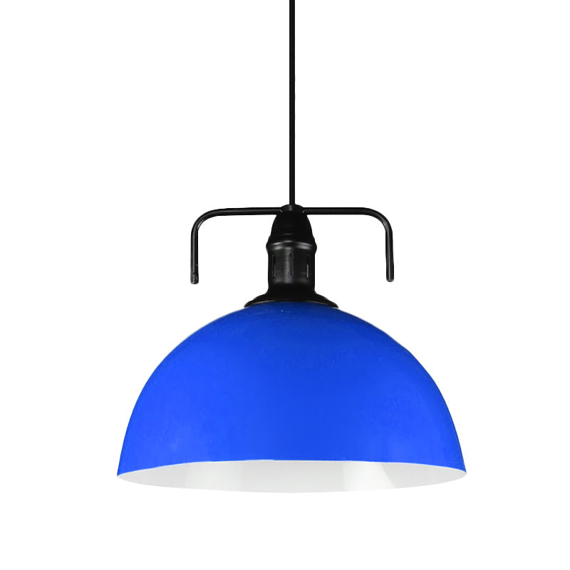 12"/14"/16" Wide 1 Light Metal Pendant Light Vintage Blue/Green Indoor Hanging Ceiling Light with Cord Clearhalo 'Art Deco Pendants' 'Black' 'Cast Iron' 'Ceiling Lights' 'Ceramic' 'Crystal' 'Industrial Pendants' 'Industrial' 'Metal' 'Middle Century Pendants' 'Pendant Lights' 'Pendants' 'Rustic Pendants' 'Tiffany' Lighting' 773544