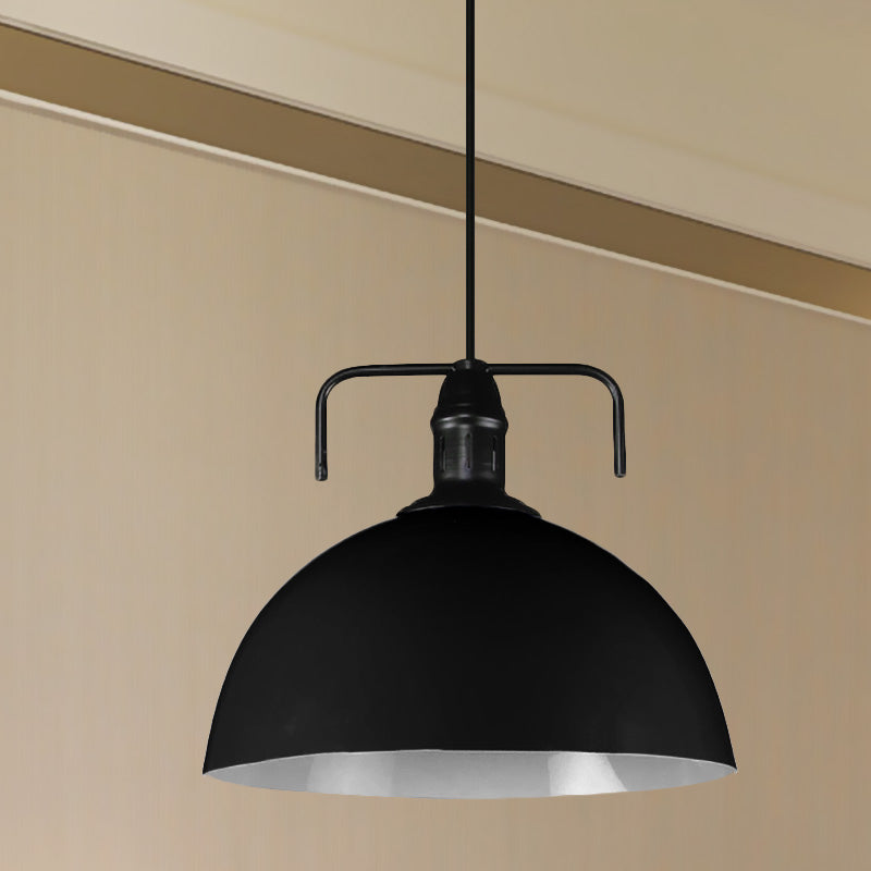 12"/14"/16" Wide 1 Light Metal Pendant Light Vintage Blue/Green Indoor Hanging Ceiling Light with Cord Black Clearhalo 'Art Deco Pendants' 'Black' 'Cast Iron' 'Ceiling Lights' 'Ceramic' 'Crystal' 'Industrial Pendants' 'Industrial' 'Metal' 'Middle Century Pendants' 'Pendant Lights' 'Pendants' 'Rustic Pendants' 'Tiffany' Lighting' 773545