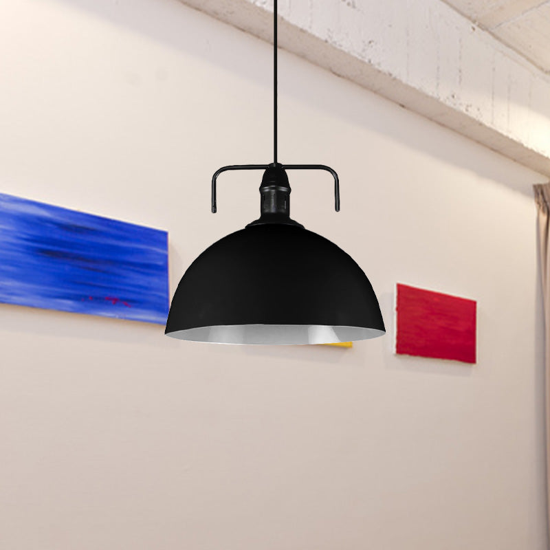 12"/14"/16" Wide 1 Light Metal Pendant Light Vintage Blue/Green Indoor Hanging Ceiling Light with Cord Clearhalo 'Art Deco Pendants' 'Black' 'Cast Iron' 'Ceiling Lights' 'Ceramic' 'Crystal' 'Industrial Pendants' 'Industrial' 'Metal' 'Middle Century Pendants' 'Pendant Lights' 'Pendants' 'Rustic Pendants' 'Tiffany' Lighting' 773546