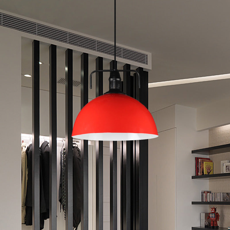 12"/14"/16" Wide 1 Light Metal Pendant Light Vintage Blue/Green Indoor Hanging Ceiling Light with Cord Clearhalo 'Art Deco Pendants' 'Black' 'Cast Iron' 'Ceiling Lights' 'Ceramic' 'Crystal' 'Industrial Pendants' 'Industrial' 'Metal' 'Middle Century Pendants' 'Pendant Lights' 'Pendants' 'Rustic Pendants' 'Tiffany' Lighting' 773550