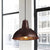 Antique Stylish Domed Suspension Light 1 Bulb Metallic Ceiling Pendant with Hanging Cord in Black/White Rust Clearhalo 'Art Deco Pendants' 'Cast Iron' 'Ceiling Lights' 'Ceramic' 'Crystal' 'Industrial Pendants' 'Industrial' 'Metal' 'Middle Century Pendants' 'Modern Pendants' 'Modern' 'Pendant Lights' 'Pendants' 'Tiffany' Lighting' 773580