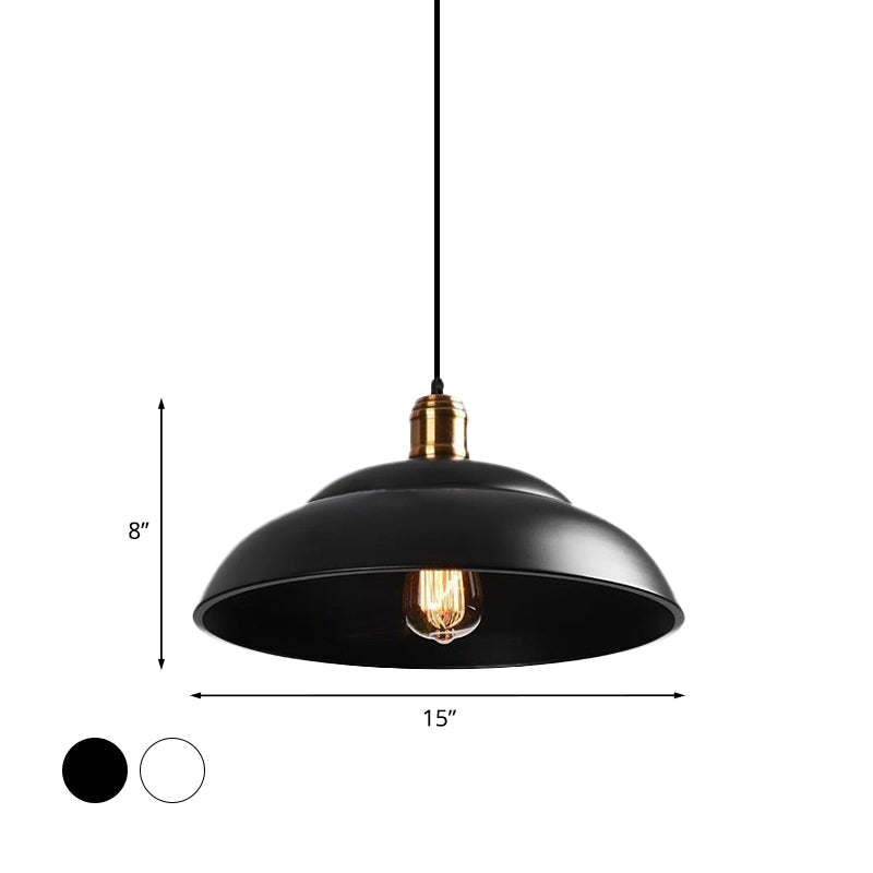 Retro Style Double Bubble Pendant Lamp 1 Light Metallic Hanging Ceiling Light in Black/White for Coffee Shop Clearhalo 'Art Deco Pendants' 'Black' 'Cast Iron' 'Ceiling Lights' 'Ceramic' 'Crystal' 'Industrial Pendants' 'Industrial' 'Metal' 'Middle Century Pendants' 'Modern Pendants' 'Modern' 'Pendant Lights' 'Pendants' 'Rustic Pendants' 'Tiffany' Lighting' 773625