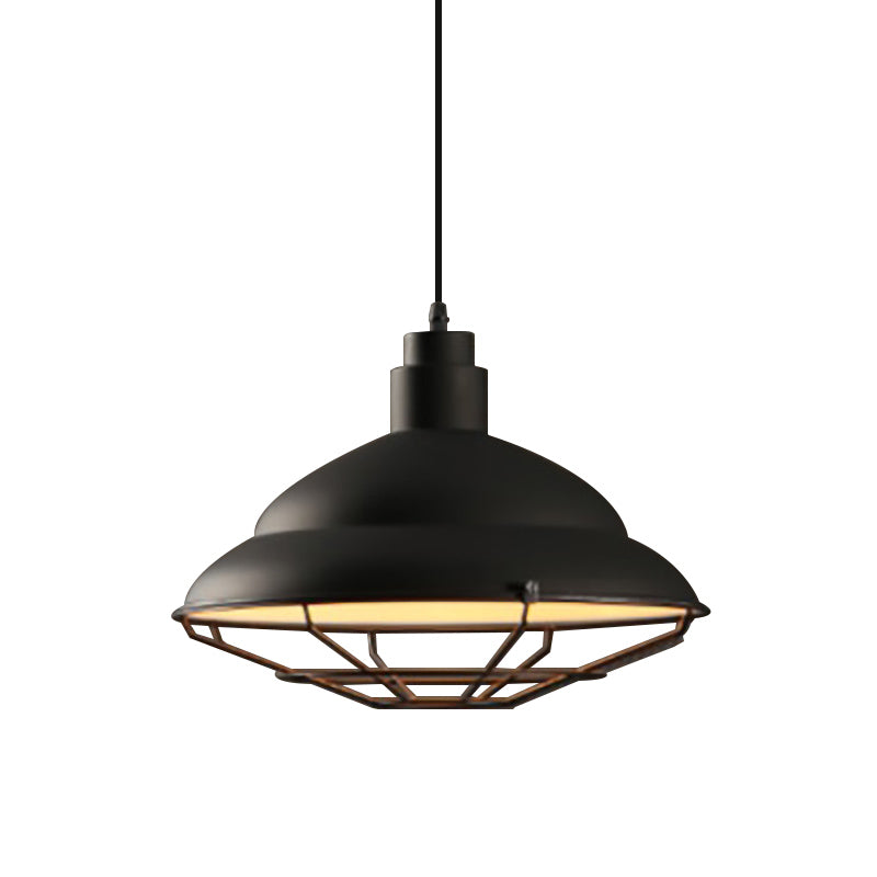 Retro Style Double Bubble Pendant Lamp 1 Light Metallic Hanging Ceiling Light in Black/White for Coffee Shop Clearhalo 'Art Deco Pendants' 'Black' 'Cast Iron' 'Ceiling Lights' 'Ceramic' 'Crystal' 'Industrial Pendants' 'Industrial' 'Metal' 'Middle Century Pendants' 'Modern Pendants' 'Modern' 'Pendant Lights' 'Pendants' 'Rustic Pendants' 'Tiffany' Lighting' 773633