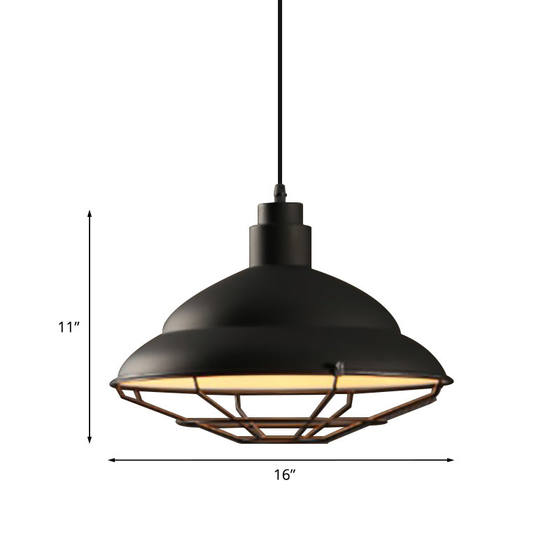Retro Style Double Bubble Pendant Lamp 1 Light Metallic Hanging Ceiling Light in Black/White for Coffee Shop Clearhalo 'Art Deco Pendants' 'Black' 'Cast Iron' 'Ceiling Lights' 'Ceramic' 'Crystal' 'Industrial Pendants' 'Industrial' 'Metal' 'Middle Century Pendants' 'Modern Pendants' 'Modern' 'Pendant Lights' 'Pendants' 'Rustic Pendants' 'Tiffany' Lighting' 773634