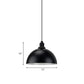 Dome Shade Iron Pendant Lighting Industrial 1 Bulb Dining Table Hanging Ceiling Light in Black Clearhalo 'Art Deco Pendants' 'Black' 'Cast Iron' 'Ceiling Lights' 'Ceramic' 'Crystal' 'Industrial Pendants' 'Industrial' 'Metal' 'Middle Century Pendants' 'Pendant Lights' 'Pendants' 'Rustic Pendants' 'Tiffany' Lighting' 773662