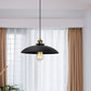 Black Saucer Shade Pendant Lighting Industrial Metallic 1 Light Dining Table Hanging Lamp, 12.5"/16" Width Clearhalo 'Art Deco Pendants' 'Black' 'Cast Iron' 'Ceiling Lights' 'Ceramic' 'Crystal' 'Industrial Pendants' 'Industrial' 'Metal' 'Middle Century Pendants' 'Pendant Lights' 'Pendants' 'Rustic Pendants' 'Tiffany' Lighting' 773664