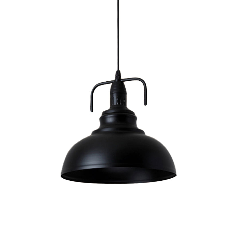 Black Dome Shade Ceiling Pendant Industrial Metal 11.5"/14" W 1 Light Living Room Pendant Light Fixture with Adjustable Cord Clearhalo 'Art Deco Pendants' 'Black' 'Cast Iron' 'Ceiling Lights' 'Ceramic' 'Crystal' 'Industrial Pendants' 'Industrial' 'Metal' 'Middle Century Pendants' 'Pendant Lights' 'Pendants' 'Rustic Pendants' 'Tiffany' Lighting' 773696