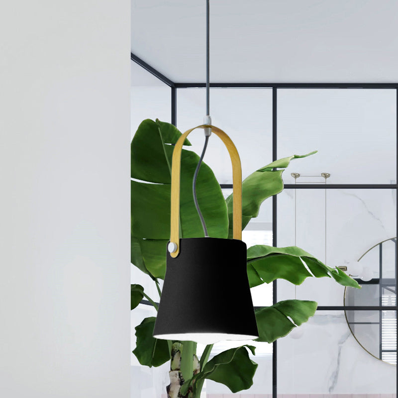 1 Bulb Hanging Lamp with Cone Shade Metal Industrial Stylish Restaurant Pendant Lamp in Grey/Black/White Clearhalo 'Ceiling Lights' 'Modern Pendants' 'Modern' 'Pendant Lights' 'Pendants' Lighting' 773713