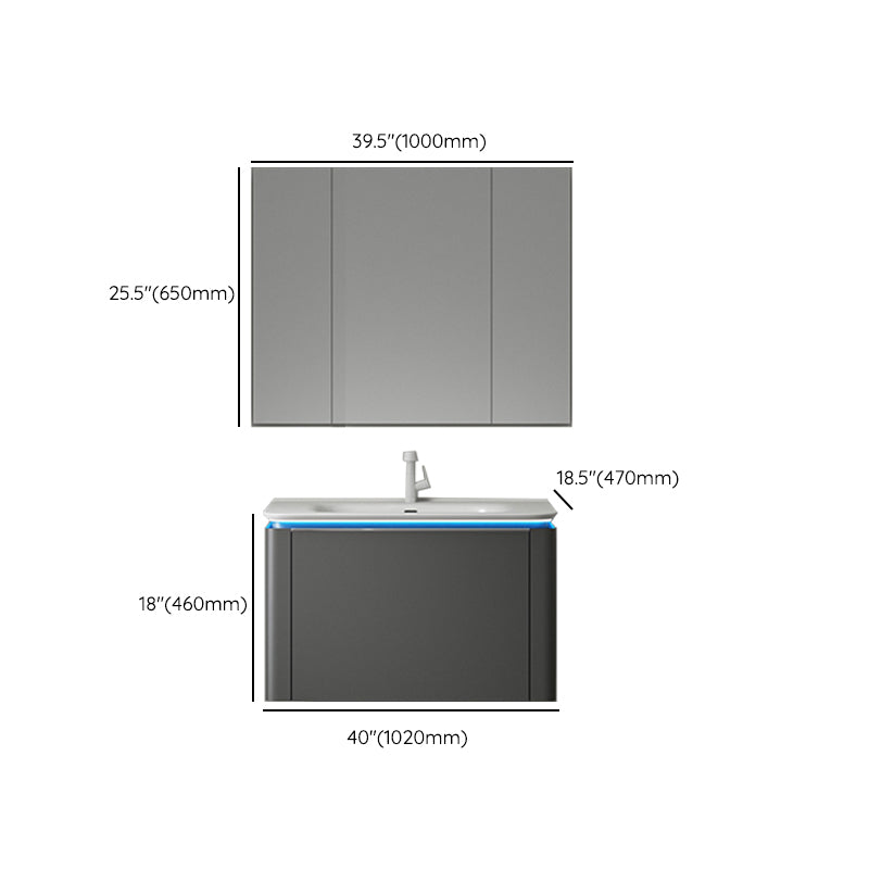 Wall Mount Mirror Included Bathroom Vanity Set with Sink Faucet Clearhalo 'Bathroom Remodel & Bathroom Fixtures' 'Bathroom Vanities' 'bathroom_vanities' 'Home Improvement' 'home_improvement' 'home_improvement_bathroom_vanities' 7737611