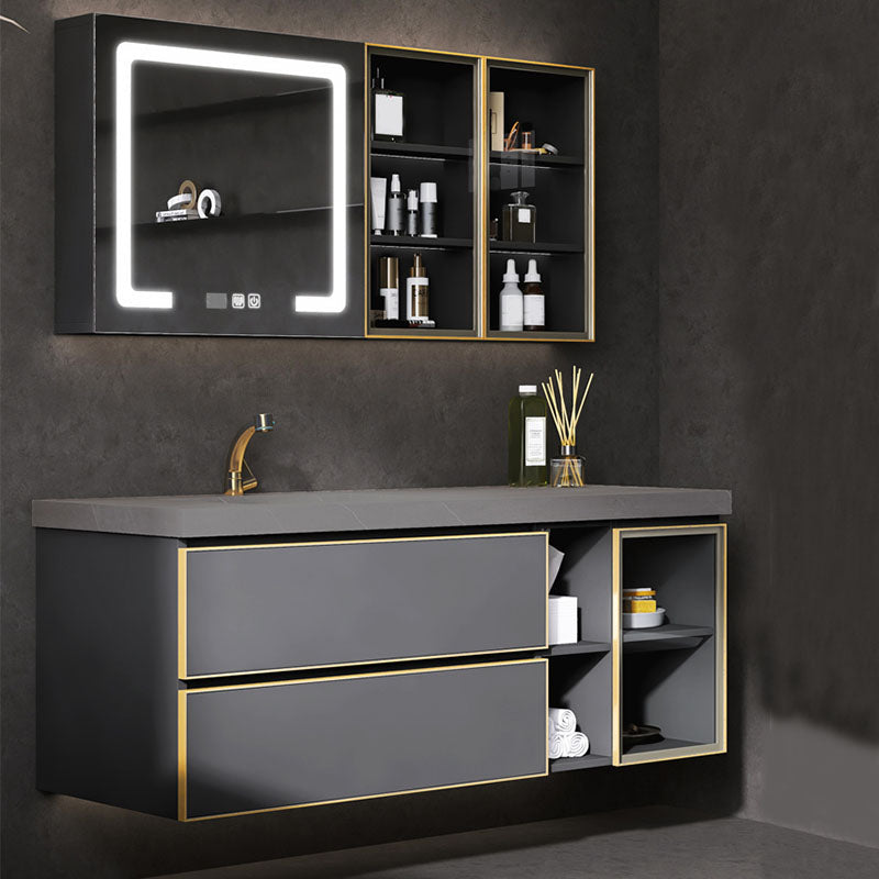 Wall Mount Mirror Included Bathroom Sink Vanity with Sink Faucet Clearhalo 'Bathroom Remodel & Bathroom Fixtures' 'Bathroom Vanities' 'bathroom_vanities' 'Home Improvement' 'home_improvement' 'home_improvement_bathroom_vanities' 7737701
