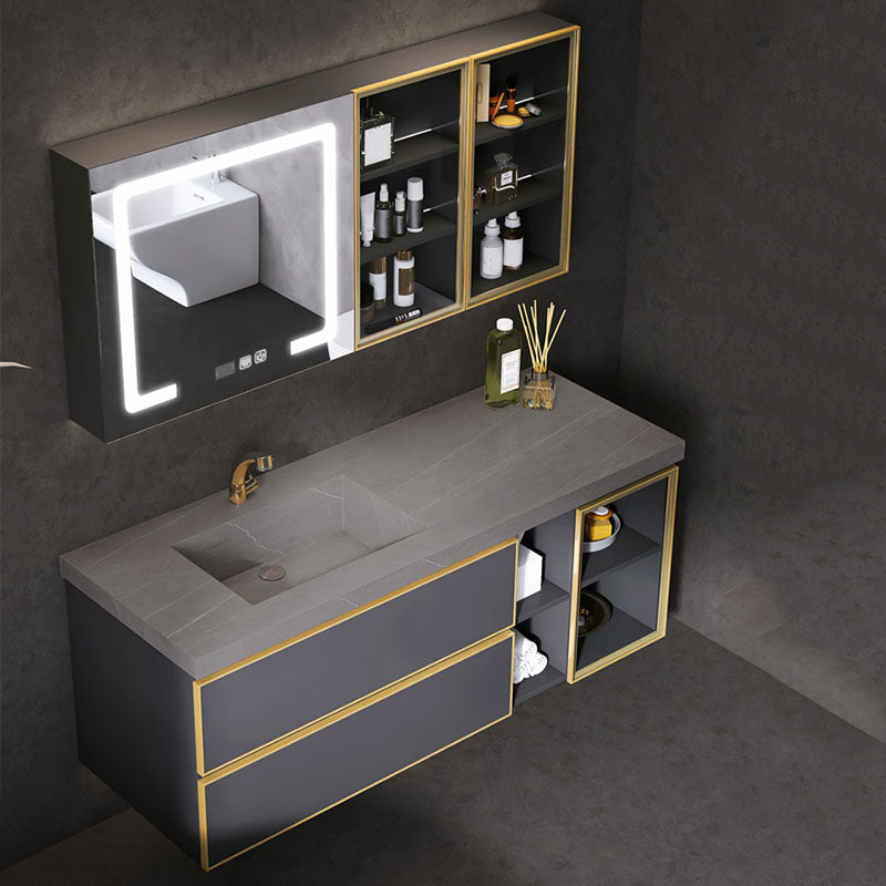 Wall Mount Mirror Included Bathroom Sink Vanity with Sink Faucet Clearhalo 'Bathroom Remodel & Bathroom Fixtures' 'Bathroom Vanities' 'bathroom_vanities' 'Home Improvement' 'home_improvement' 'home_improvement_bathroom_vanities' 7737704