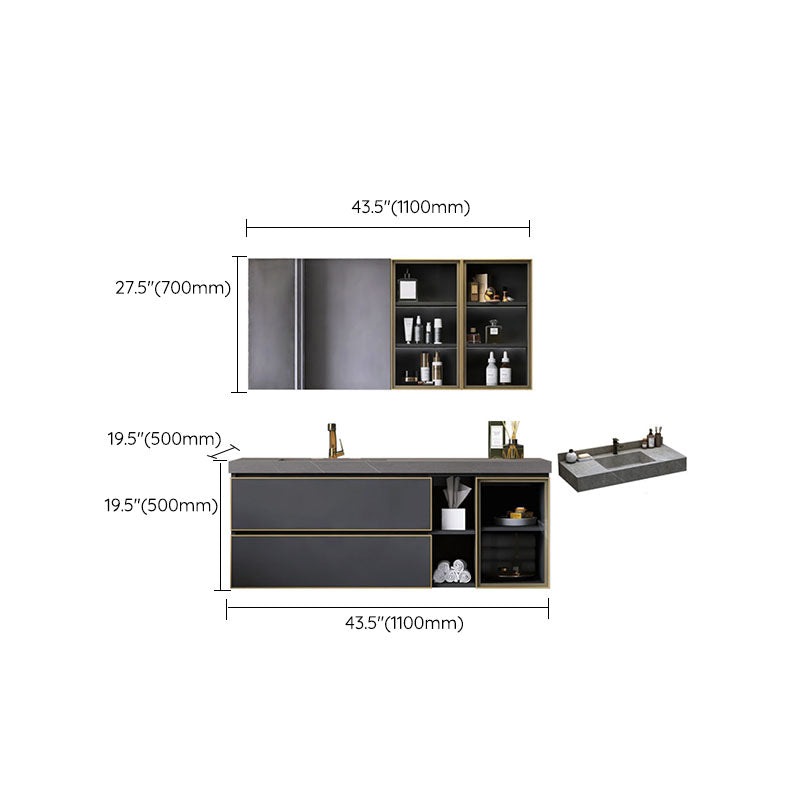 Wall Mount Mirror Included Bathroom Sink Vanity with Sink Faucet Clearhalo 'Bathroom Remodel & Bathroom Fixtures' 'Bathroom Vanities' 'bathroom_vanities' 'Home Improvement' 'home_improvement' 'home_improvement_bathroom_vanities' 7737731