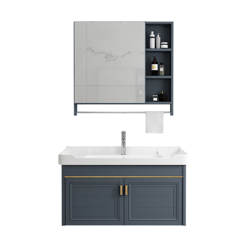 Modern Metal Blue Wall Mount Sink Vanity Faucet Included for Bathroom Clearhalo 'Bathroom Remodel & Bathroom Fixtures' 'Bathroom Vanities' 'bathroom_vanities' 'Home Improvement' 'home_improvement' 'home_improvement_bathroom_vanities' 7737771