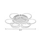 Multi Ring Semi Flush Light Minimalist Acrylic 3/9/12 Lights White Semi Flush Ceiling Light for Living Room Clearhalo 'Ceiling Lights' 'Close To Ceiling Lights' 'Close to ceiling' 'Semi-flushmount' Lighting' 773822