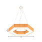 16"/23.5" Wide Wood Hexagon Hanging Lighting Modern Led Beige Ceiling Pendant Lamp with Recessed Diffuser Clearhalo 'Ceiling Lights' 'Modern Pendants' 'Modern' 'Pendant Lights' 'Pendants' Lighting' 773856