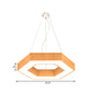 16"/23.5" Wide Wood Hexagon Hanging Lighting Modern Led Beige Ceiling Pendant Lamp with Recessed Diffuser Clearhalo 'Ceiling Lights' 'Modern Pendants' 'Modern' 'Pendant Lights' 'Pendants' Lighting' 773857