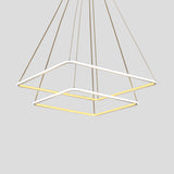 Multi-Layer Acrylic Ceiling Chandelier Contemporary 2/3/4-Light White Hanging Pendant in Warm/White/Natural Light Clearhalo 'Ceiling Lights' 'Chandeliers' 'Modern Chandeliers' 'Modern' Lighting' 773890
