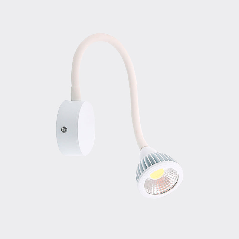 Dome Aluminum Wall Sconce Light Modern Style LED Adjustable White Wall Lighting with/without Switch, Warm/White Light Clearhalo 'Cast Iron' 'Glass' 'Industrial' 'Modern wall lights' 'Modern' 'Tiffany' 'Traditional wall lights' 'Wall Lamps & Sconces' 'Wall Lights' Lighting' 773959