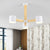 Study Room Drum Shade Chandelier Wood & Iron Nordic Style Pendant Light in Black/White 3 White Clearhalo 'Carpenter Chandeliers' 'Ceiling Lights' 'Chandeliers' 'Industrial' 'Modern Chandeliers' 'Modern' Lighting' 774344