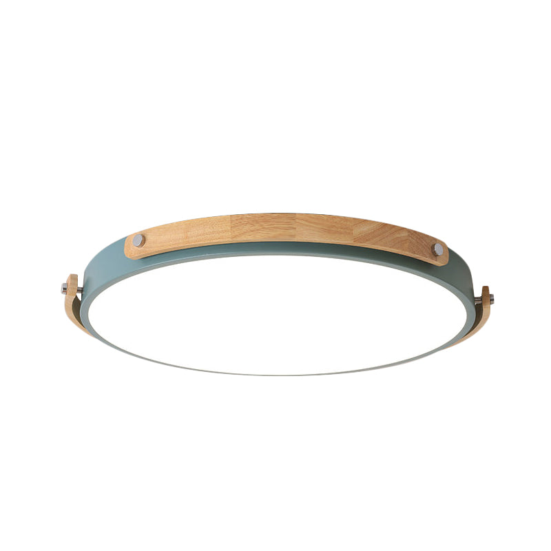 Acrylic Circular LED Flush Ceiling Light Kid Bedroom Hallway Macaron Stylish Ceiling Lamp Clearhalo 'Ceiling Lights' 'Close To Ceiling Lights' 'Close to ceiling' 'Flush mount' Lighting' 774396