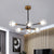 Modern Bubble Shade Chandelier with Clear/White Glass Shade 6/8 Lights Black Arm Pendant Light for Living Room 6 Clear Clearhalo 'Ceiling Lights' 'Chandeliers' 'Clear' 'Industrial' 'Modern Chandeliers' 'Modern' 'Tiffany' 'Traditional Chandeliers' Lighting' 774460
