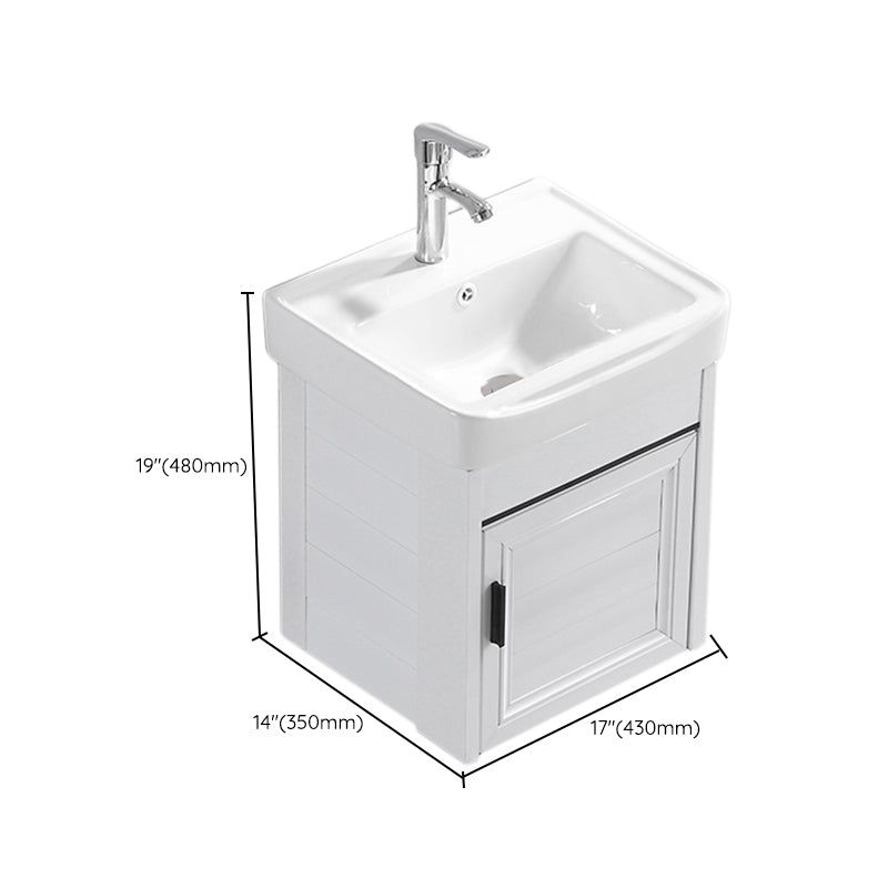 Wall Mount Modern White Bathroom Sink Vanity with Doors Sink Clearhalo 'Bathroom Remodel & Bathroom Fixtures' 'Bathroom Vanities' 'bathroom_vanities' 'Home Improvement' 'home_improvement' 'home_improvement_bathroom_vanities' 7755055