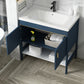 Shelving Included Vanity Blue Mirror Single Sink Freestanding Faucet Vanity with 2 Doors Clearhalo 'Bathroom Remodel & Bathroom Fixtures' 'Bathroom Vanities' 'bathroom_vanities' 'Home Improvement' 'home_improvement' 'home_improvement_bathroom_vanities' 7755271