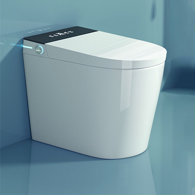 22.8" D Cotton White Floor Standing Bidet with Unlimited Warm Water Automatic Lid Clearhalo 'Bathroom Remodel & Bathroom Fixtures' 'Bidets' 'Home Improvement' 'home_improvement' 'home_improvement_bidets' 'Toilets & Bidets' 7758077