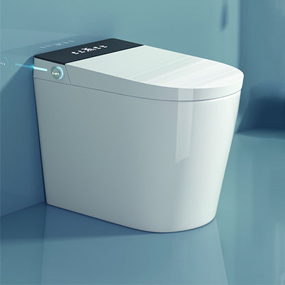 22.8" D Cotton White Floor Standing Bidet with Unlimited Warm Water Automatic Lid Clearhalo 'Bathroom Remodel & Bathroom Fixtures' 'Bidets' 'Home Improvement' 'home_improvement' 'home_improvement_bidets' 'Toilets & Bidets' 7758077