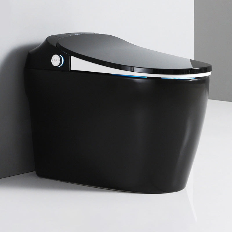 16.5" W Elongated All-in-One Toilet Seat Bidet with Wireless Remote Control Black Clearhalo 'Bathroom Remodel & Bathroom Fixtures' 'Bidets' 'Home Improvement' 'home_improvement' 'home_improvement_bidets' 'Toilets & Bidets' 7758114