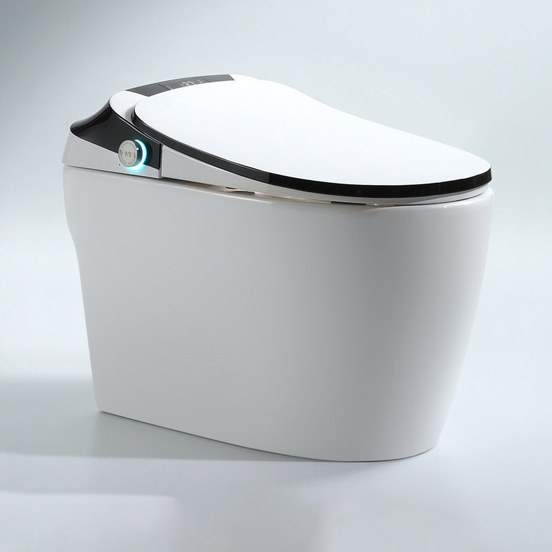 16.5" W Elongated All-in-One Toilet Seat Bidet with Wireless Remote Control White Black Clearhalo 'Bathroom Remodel & Bathroom Fixtures' 'Bidets' 'Home Improvement' 'home_improvement' 'home_improvement_bidets' 'Toilets & Bidets' 7758117