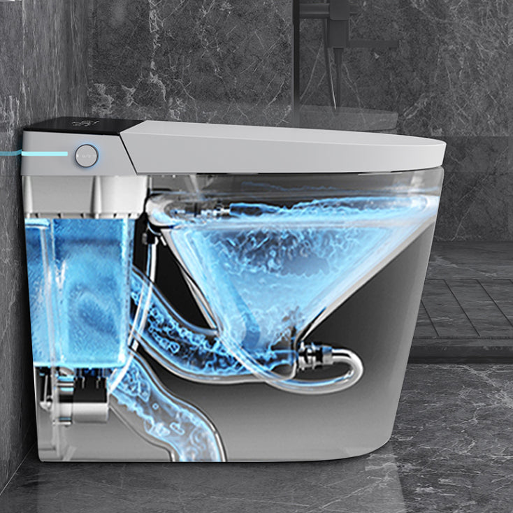 Elongated All-in-One Bidet Toilet Seat with Unlimited Warm Water Clearhalo 'Bathroom Remodel & Bathroom Fixtures' 'Bidets' 'Home Improvement' 'home_improvement' 'home_improvement_bidets' 'Toilets & Bidets' 7758131