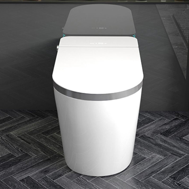 Smart Elongated Floor Standing Bidet in White with Heated Seat Clearhalo 'Bathroom Remodel & Bathroom Fixtures' 'Bidets' 'Home Improvement' 'home_improvement' 'home_improvement_bidets' 'Toilets & Bidets' 7758180