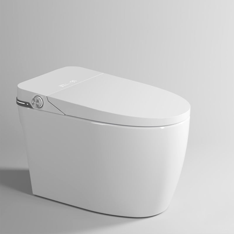 Floor Mount Bidet White Elongated Ceramic Temperature Control with Dryer Automatic Flap & Ultraviolet Sterilization Clearhalo 'Bathroom Remodel & Bathroom Fixtures' 'Bidets' 'Home Improvement' 'home_improvement' 'home_improvement_bidets' 'Toilets & Bidets' 7758360