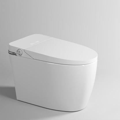 Floor Mount Bidet White Elongated Ceramic Temperature Control with Dryer Automatic Flap & Ultraviolet Sterilization Clearhalo 'Bathroom Remodel & Bathroom Fixtures' 'Bidets' 'Home Improvement' 'home_improvement' 'home_improvement_bidets' 'Toilets & Bidets' 7758360