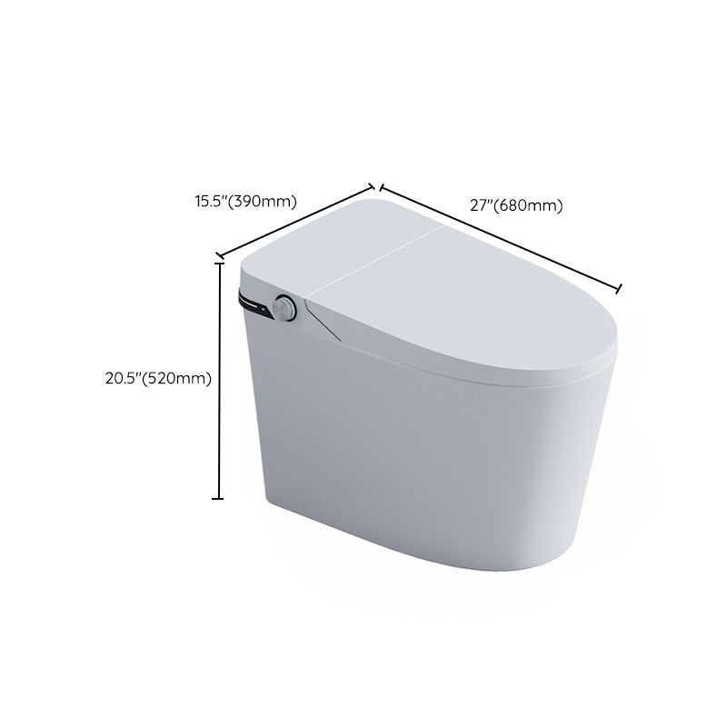 Floor Mount Bidet White Elongated Ceramic Temperature Control with Dryer Clearhalo 'Bathroom Remodel & Bathroom Fixtures' 'Bidets' 'Home Improvement' 'home_improvement' 'home_improvement_bidets' 'Toilets & Bidets' 7758370