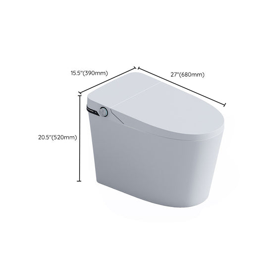 Floor Mount Bidet White Elongated Ceramic Temperature Control with Dryer Clearhalo 'Bathroom Remodel & Bathroom Fixtures' 'Bidets' 'Home Improvement' 'home_improvement' 'home_improvement_bidets' 'Toilets & Bidets' 7758370