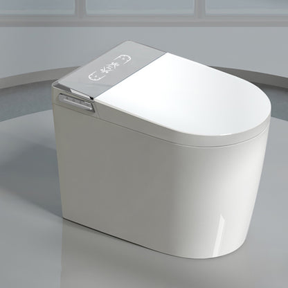 White Foot Sensor Contemporary Temperature Control Ceramic Smart Bidet 15"L x 24"W x 18"H Clearhalo 'Bathroom Remodel & Bathroom Fixtures' 'Bidets' 'Home Improvement' 'home_improvement' 'home_improvement_bidets' 'Toilets & Bidets' 7758372